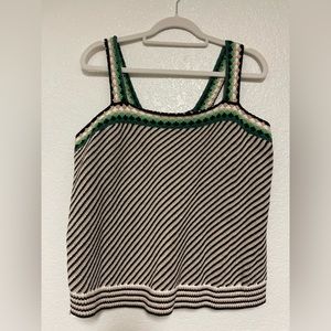 Lane Bryant Striped Stitch Sweater Tank Size 18/20